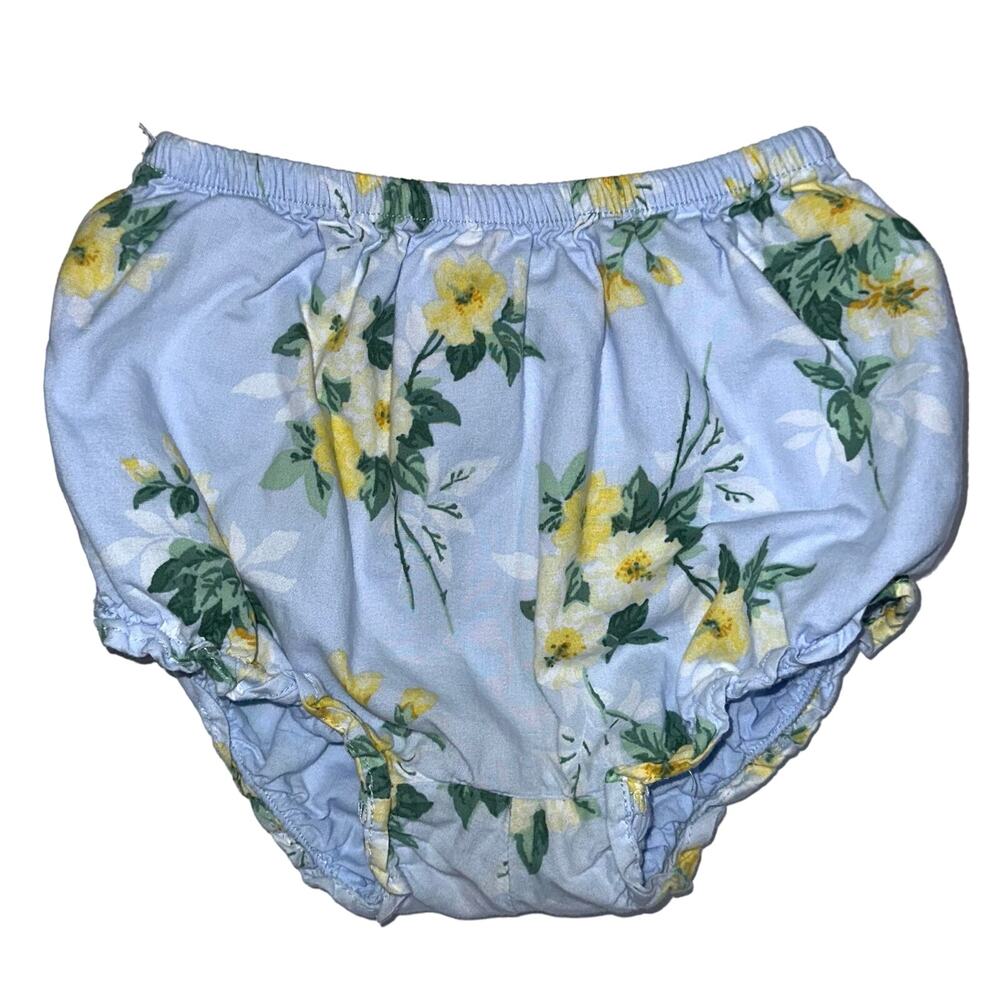 Janie and Jack Blue Yellow Floral Baby Toddler Girls Bloomers Size 18-24 Months